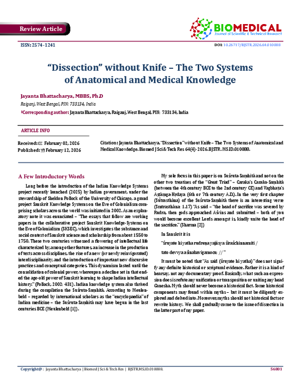 (PDF) “Dissection” without Knife – The Two Systems of Anatomical and ...
