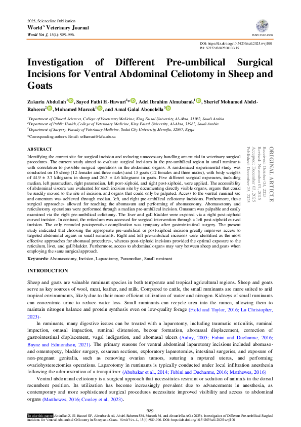 (PDF) Investigation of Different Pre-umbilical Surgical Incisions for ...