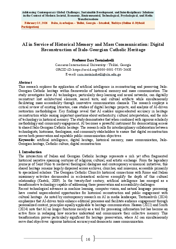 (PDF) AI in Service of Historical Memory and Mass Communication ...
