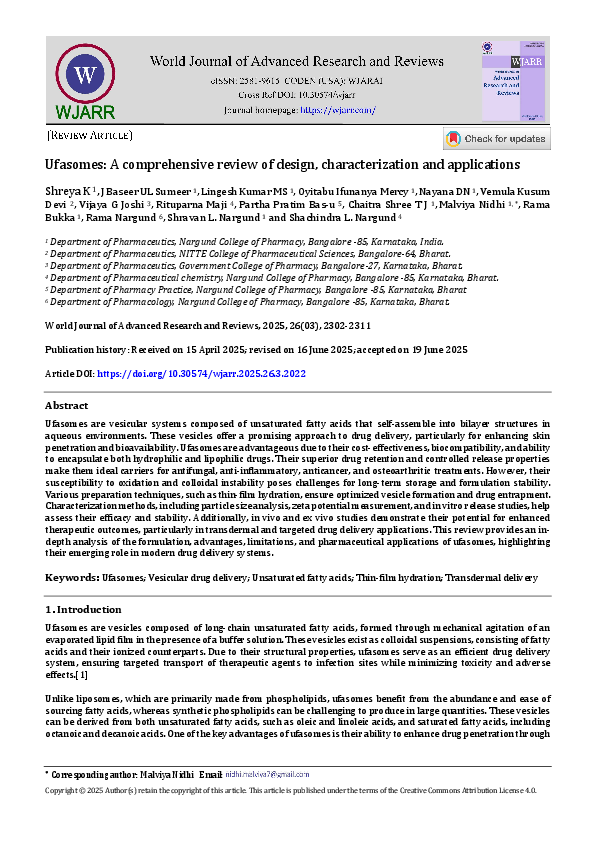 (PDF) 8. Ufasomes: A comprehensive review of design, characterization ...
