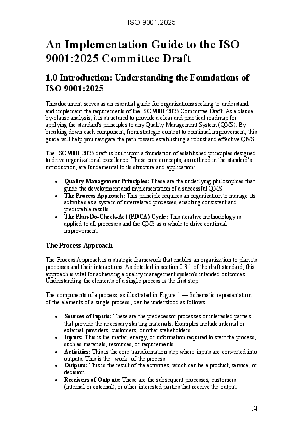 (PDF) An Implementation Guide to the ISO 9001