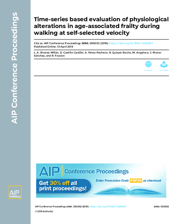 (PDF) Time-series based evaluation of physiological alterations in age ...