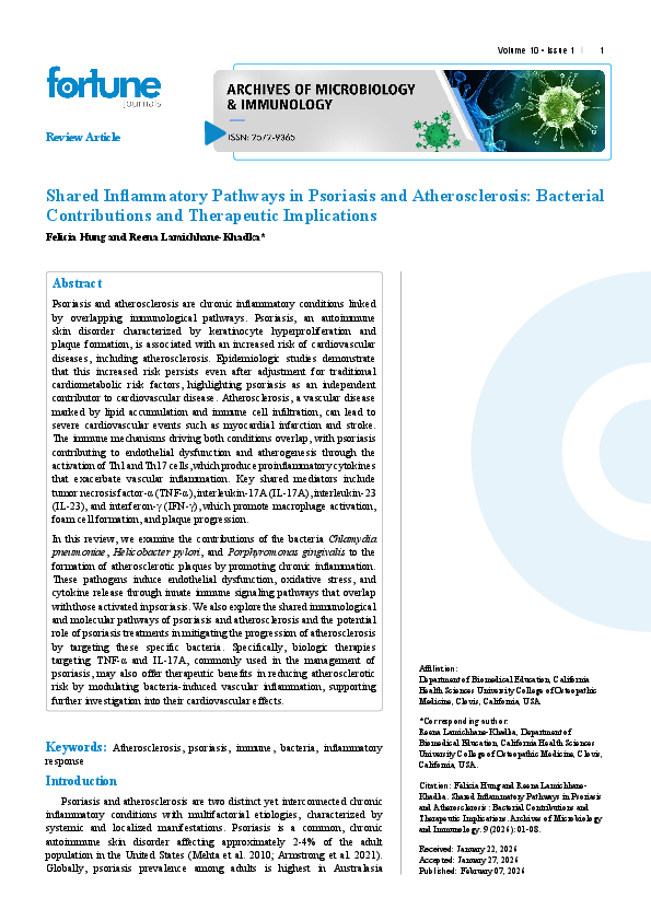 (PDF) Shared Inflammatory Pathways in Psoriasis and Atherosclerosis ...