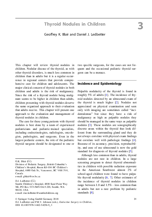 (PDF) Thyroid Nodules in Children
