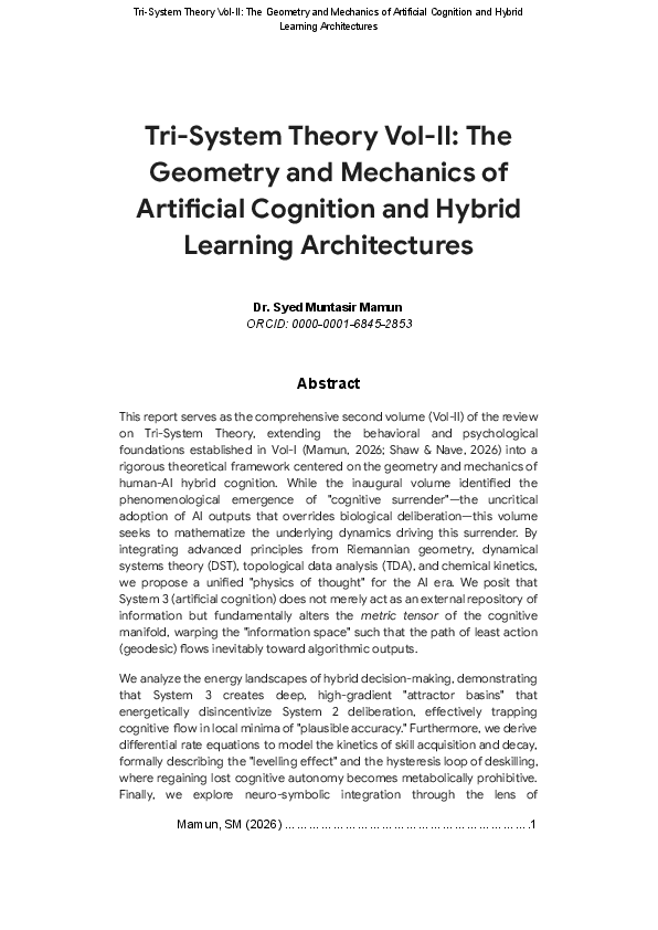 (PDF) Tri-System Theory Vol-II: The Geometry and Mechanics of ...