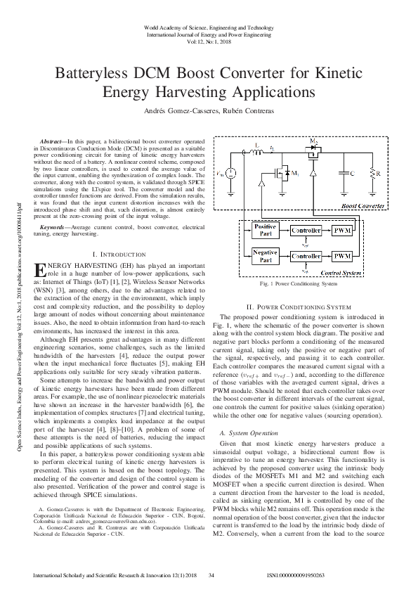 (PDF) Batteryless DCM Boost Converter for Kinetic Energy Harvesting ...