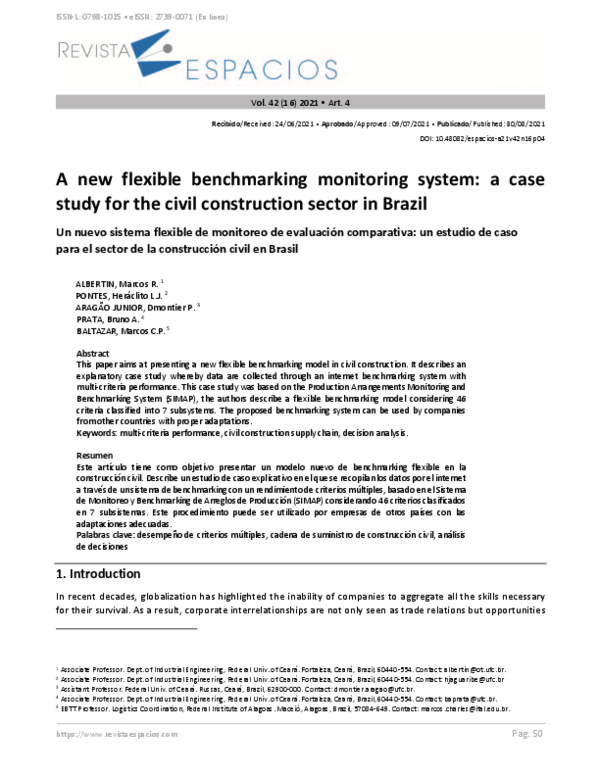 (PDF) A new flexible benchmarking monitoring system: a case study for ...