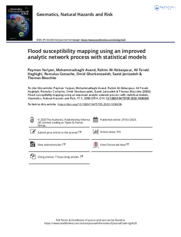 (PDF) Flood susceptibility mapping using an improved analytic network ...