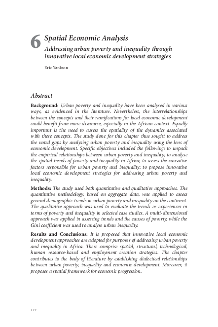 (PDF) Spatial Economic Analysis: Addressing Urban Poverty and ...