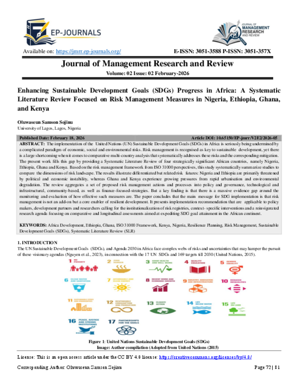 (PDF) Enhancing Sustainable Development Goals (SDGs) Progress in Africa ...