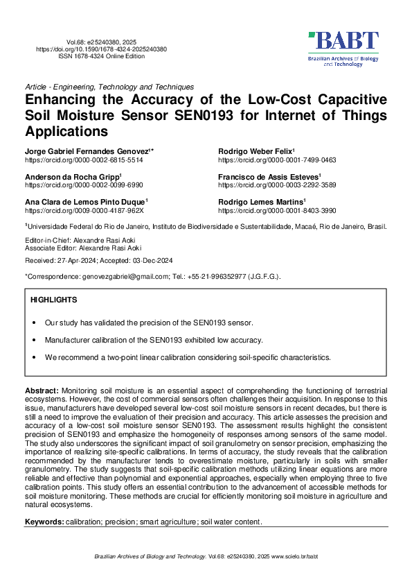 (PDF) Enhancing the Accuracy of the Low-Cost Capacitive Soil Moisture ...