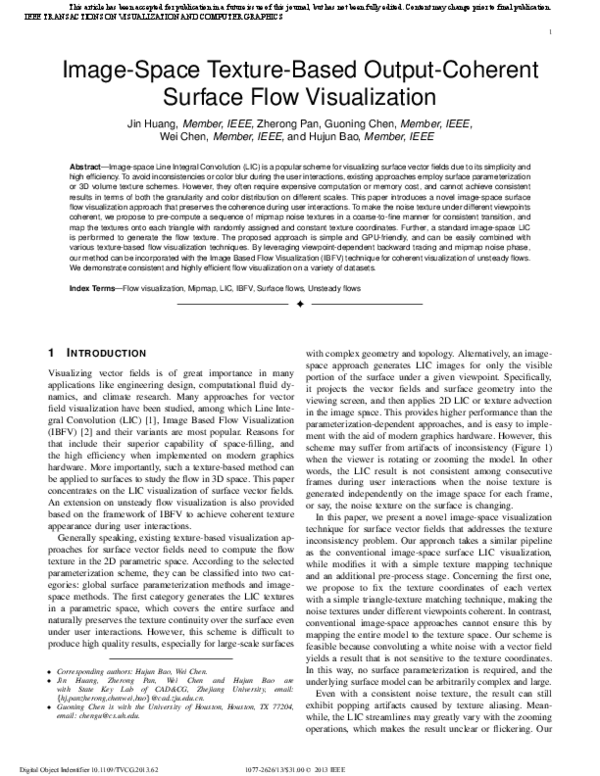 (PDF) Image-Space Texture-Based Output-Coherent Surface Flow Visualization