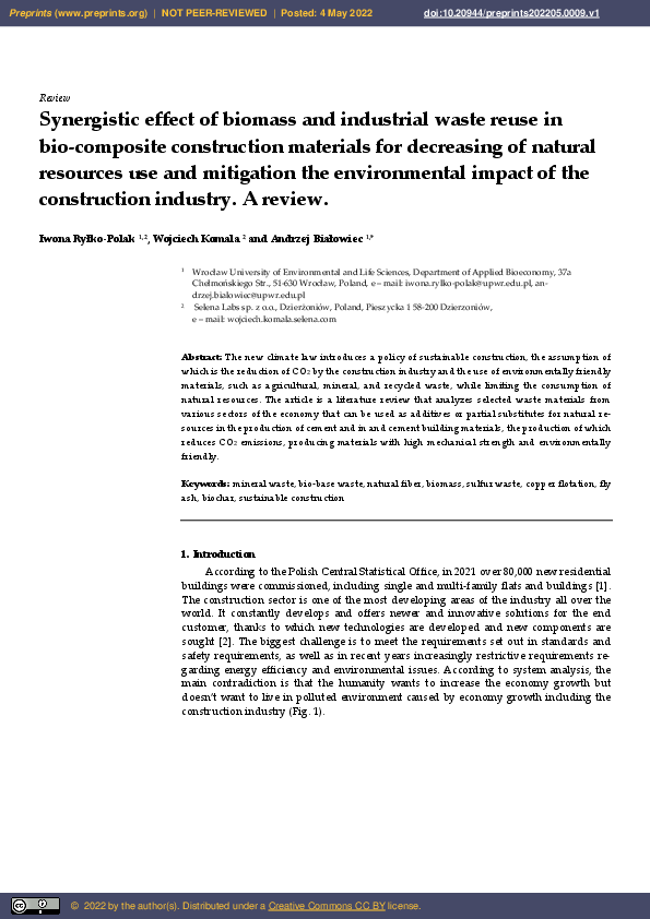 (PDF) Synergistic Effect of Biomass and Industrial Waste Reuse in Bio ...