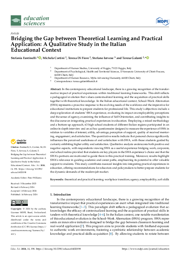 (PDF) Bridging the Gap between Theoretical Learning and Practical ...