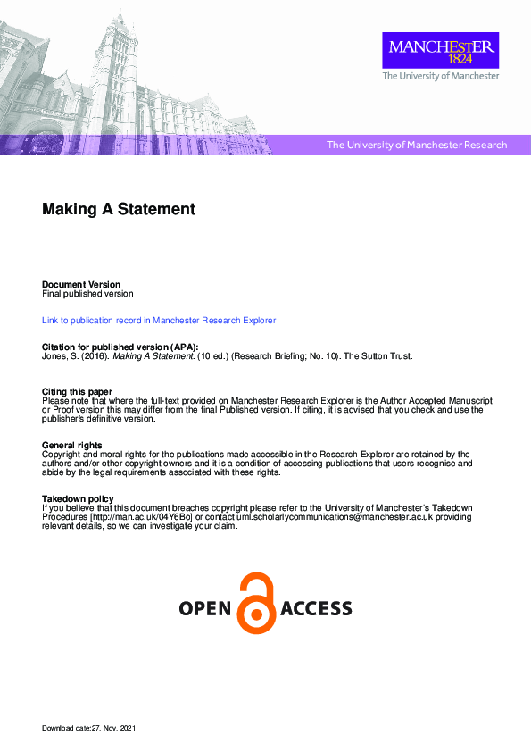 (PDF) Making A Statement