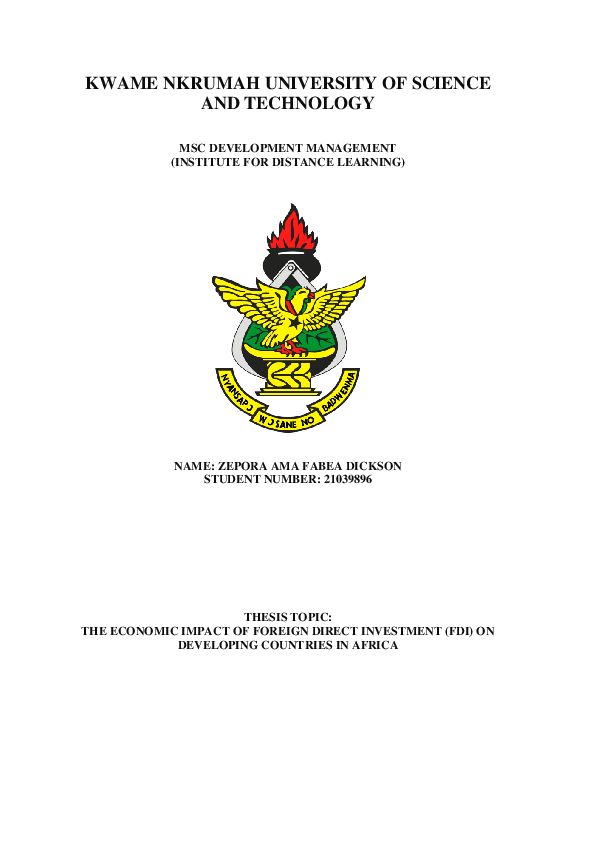 (PDF) THE ECONOMIC IMPACT OF FOREIGN DIRECT INVESTMENT (FDI) ON ...