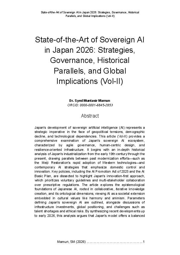 (PDF) State-of-the-Art of Sovereign AI in Japan 2026: Strategies ...