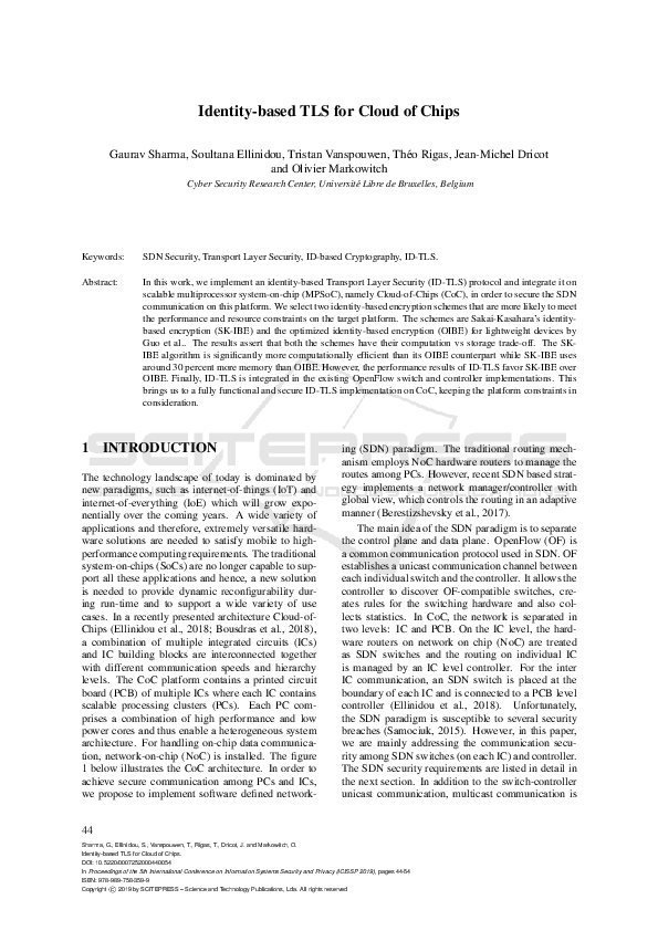 (PDF) Identity-based TLS for Cloud of Chips