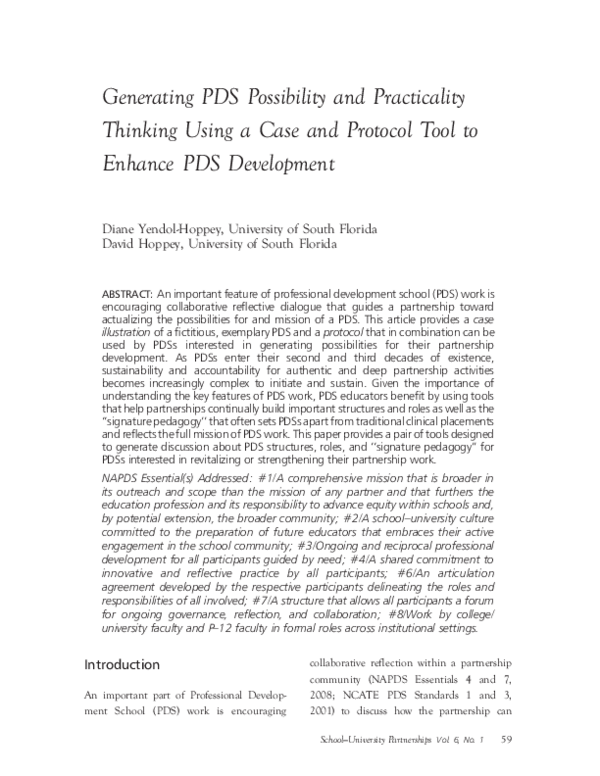 (PDF) Generating PDS Possibility and Practicality Thinking Using a Case ...
