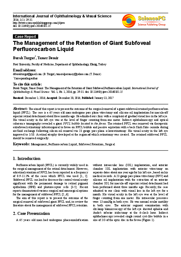 (PDF) The Management of the Retention of Giant Subfoveal ...