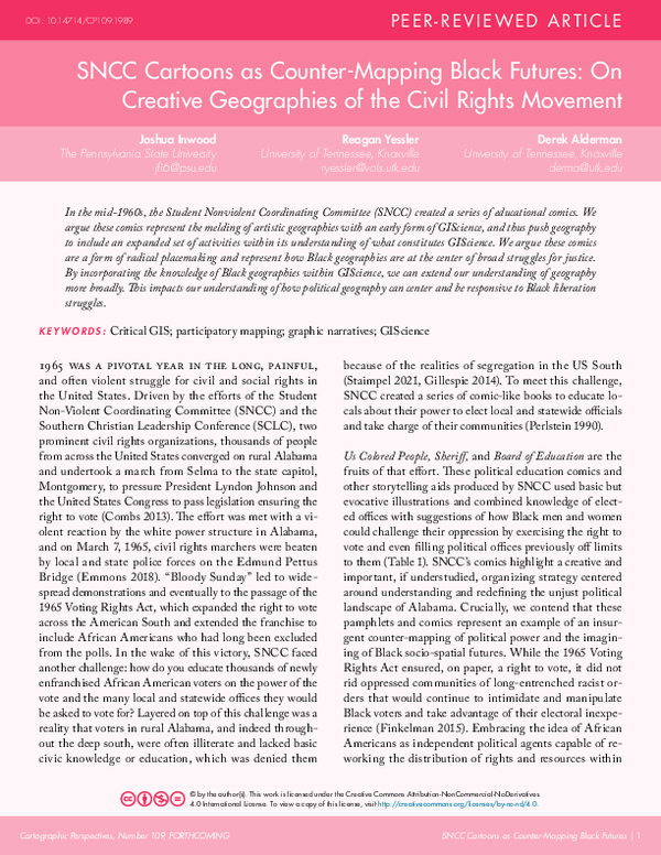 (PDF) SNCC Cartoons as Counter-Mapping Black Futures: On Creative ...