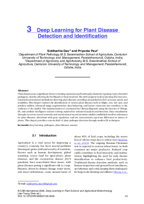 (PDF) Deep Learning for Plant Disease Detection and Identification