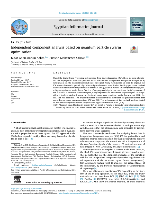 (PDF) Independent component analysis based on quantum particle swarm ...