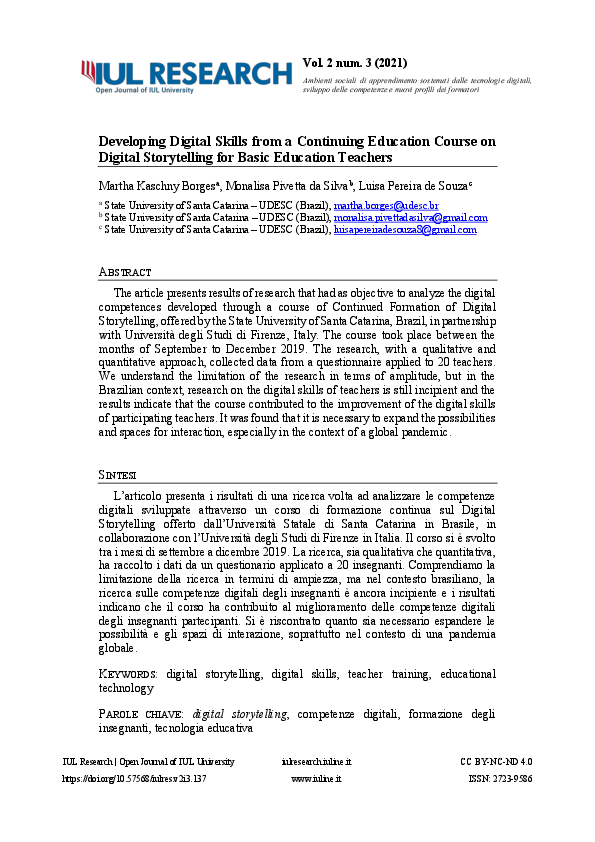 (PDF) Developing Digital Skills from a Continuing Education Course on ...