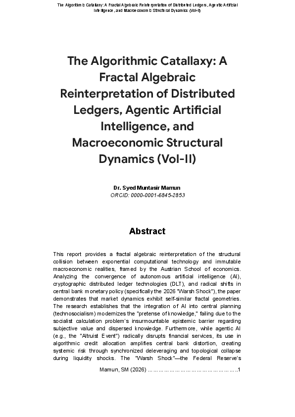 (PDF) The Algorithmic Catallaxy: A Fractal Algebraic Reinterpretation ...