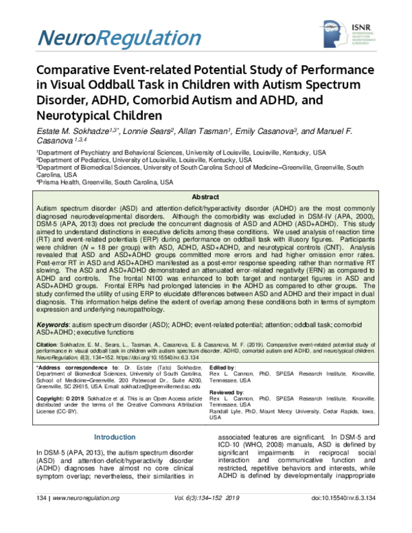 (PDF) Comparative Event-related Potential Study of Performance in ...