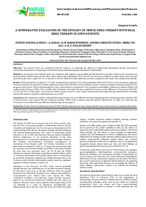 (PDF) A Comparative Evaluation of the Efficacy of Triple Drug Therapy ...