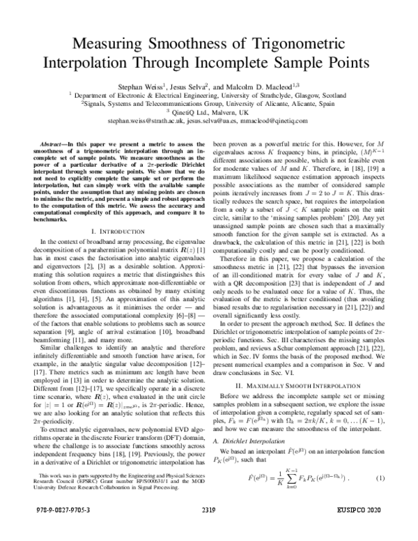 (PDF) Measuring Smoothness of Trigonometric Interpolation Through ...