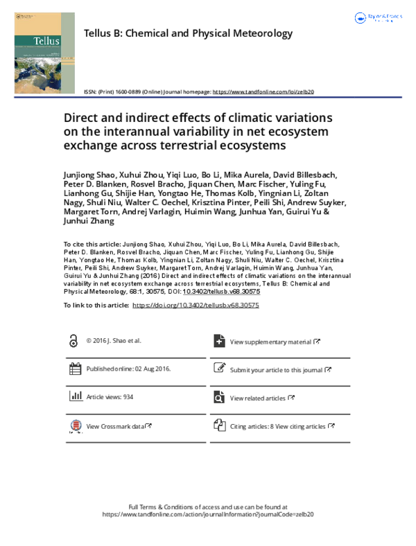 (PDF) Direct and indirect effects of climatic variations on the ...