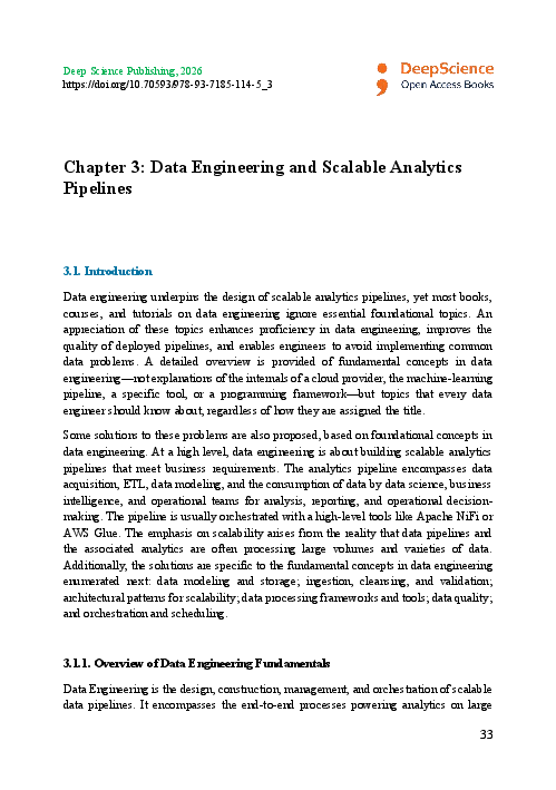 (PDF) Data Engineering and Scalable Analytics Pipelines