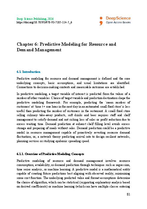 (PDF) Predictive Modeling for Resource and Demand Management