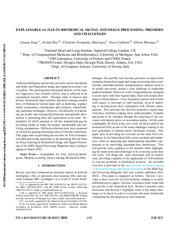 (PDF) Explainable AI (XAI) In Biomedical Signal and Image Processing ...