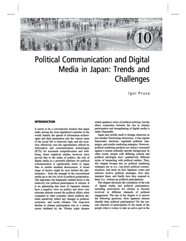 (PDF) Political Communication and Digital Media in Japan: Trends and ...