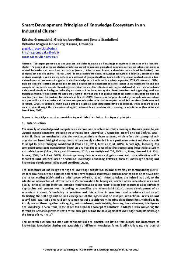 (PDF) Smart Development Principles of Knowledge Ecosystem in an ...