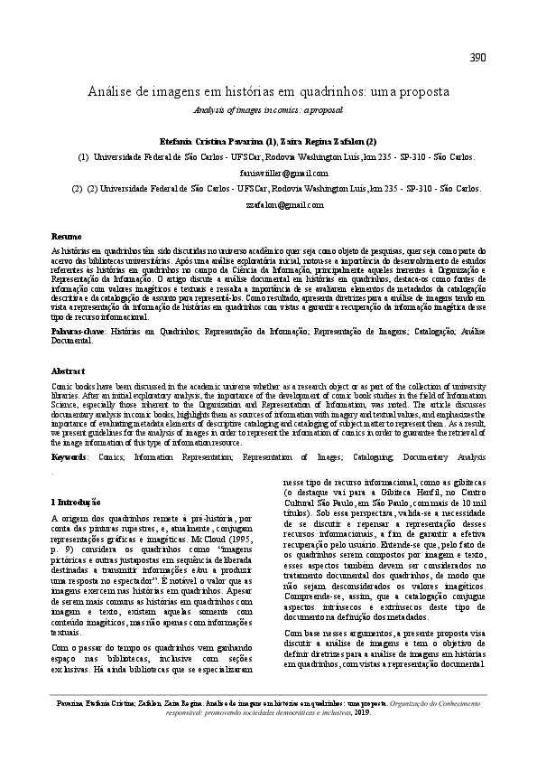 (PDF) Análise de imagens em histórias em quadrinhos: uma proposta