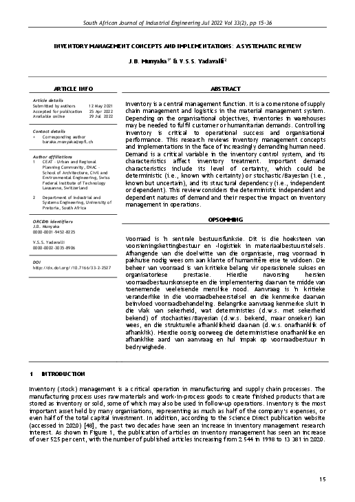 (PDF) Inventory Management Concepts and Implementations: A Systematic ...