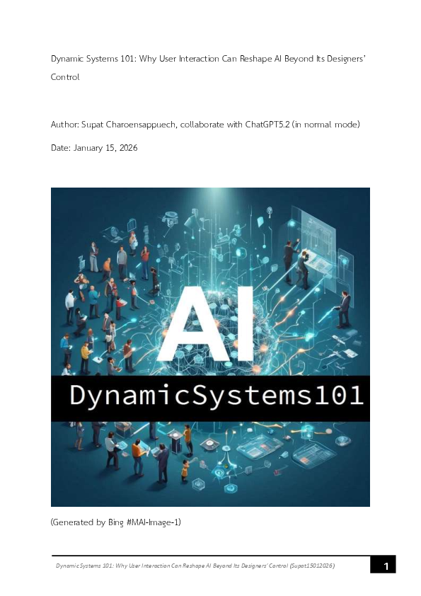 (PDF) Dynamic Systems 101: Why User Interaction Can Reshape AI Beyond ...