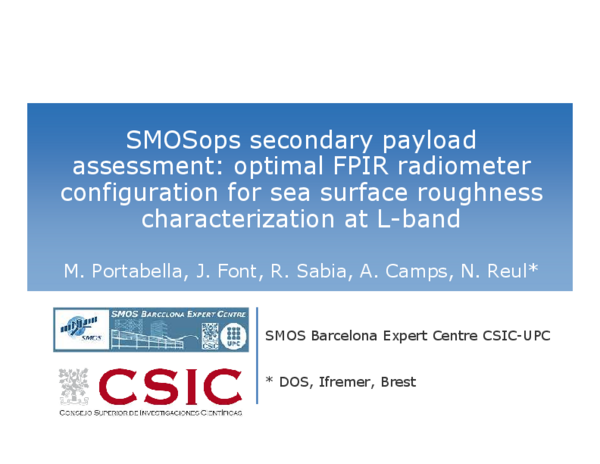 (PDF) SMOSops secondary payload assessment: optimal FPIR radiometer ...