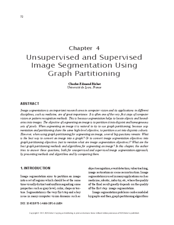 (PDF) Unsupervised and Supervised Image Segmentation Using Graph ...
