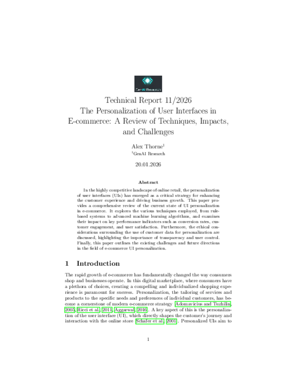 (PDF) The Personalization of User Interfaces in E-commerce: A Review of ...