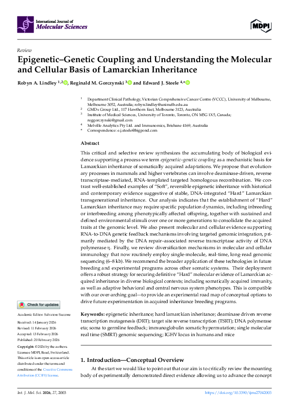 (PDF) Epigenetic-Genetic Coupling and Understanding the Molecular and ...