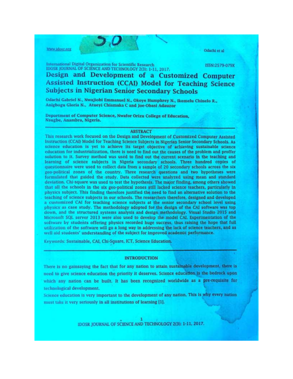 (PDF) DESIGN & DEVELOPMENT OF A CUSTOMIZED COMPUTER ASSISTED ...