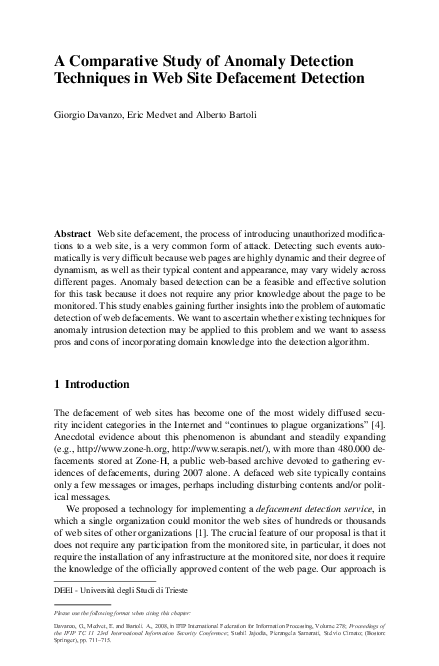 (PDF) A Comparative Study of Anomaly Detection Techniques in Web Site ...