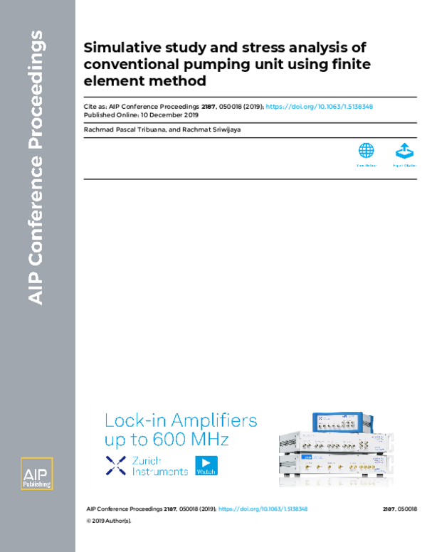 (PDF) Simulative study and stress analysis of conventional pumping unit ...