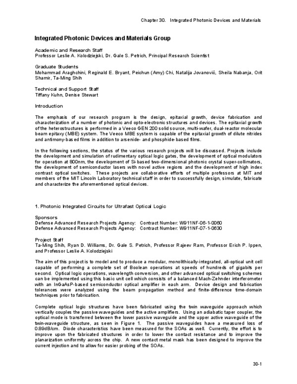(PDF) Integrated Photonic Devices and Materials Group