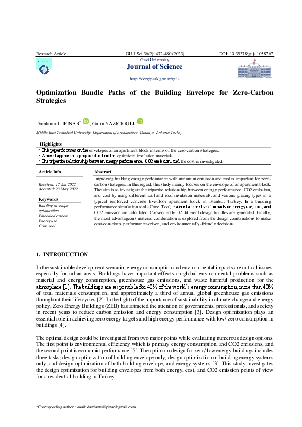(PDF) Optimization Bundle Paths of the Building Envelope for Zero ...
